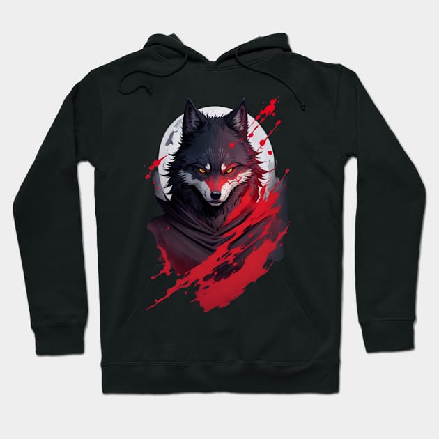 Evil Ninja Wolf - Howl At The Moon Hoodie by BKSMAIL-Shop